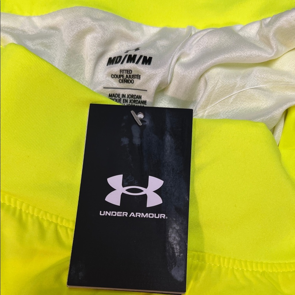 Under Armour Men’s Bright Yellow Athletic Shorts - Picture 3 of 13